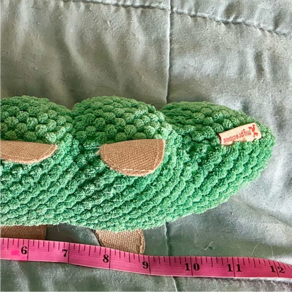 🐛 Plush Green and Tan Caterpillar Dog Toy - Picture 8 of 11